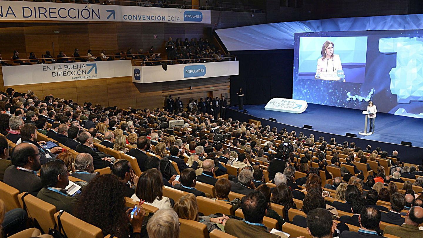 Cospedal interviene durante la Convención Nacional del PP en Valladolid (Efe).