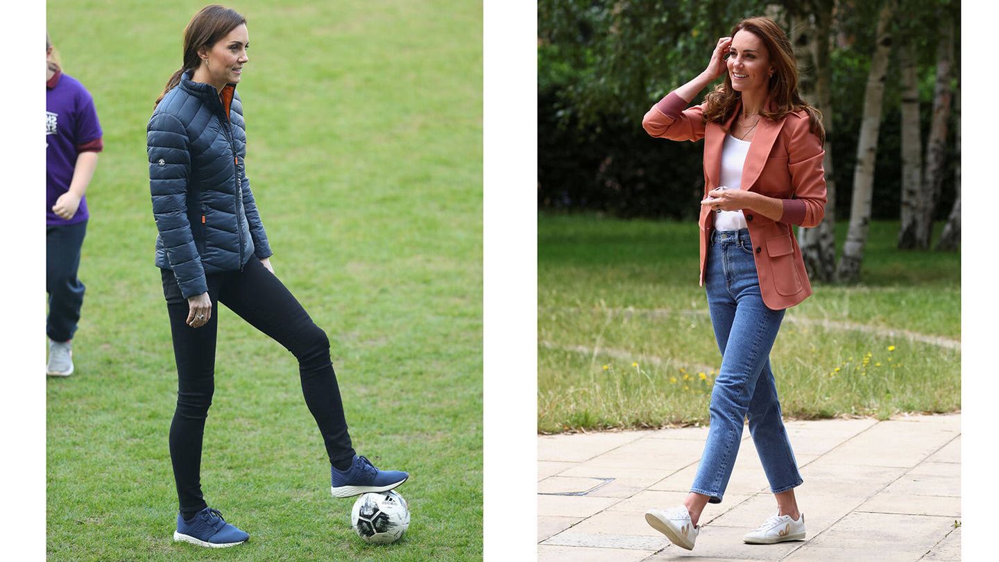 Kate Middleton, con zapatillas deportivas. (Cordon Press / Reuters)