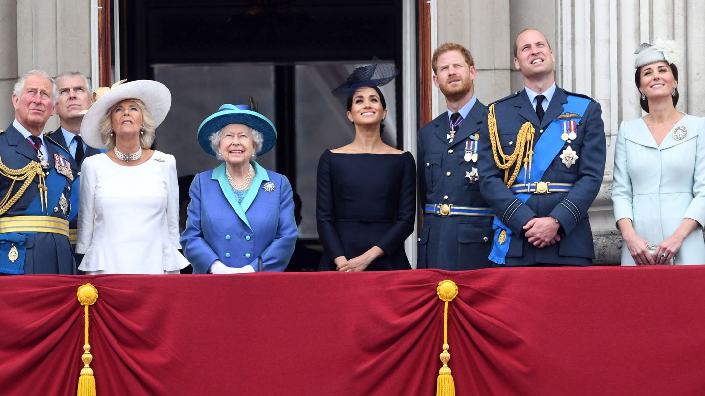 La familia real británica durante la celebración del Tropping the Colour, en una imagen de archivo. (EFE)