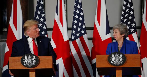 Foto: Donald Trump y Theresa May durante una rueda de prensa en Reino Unido. (Reuters)