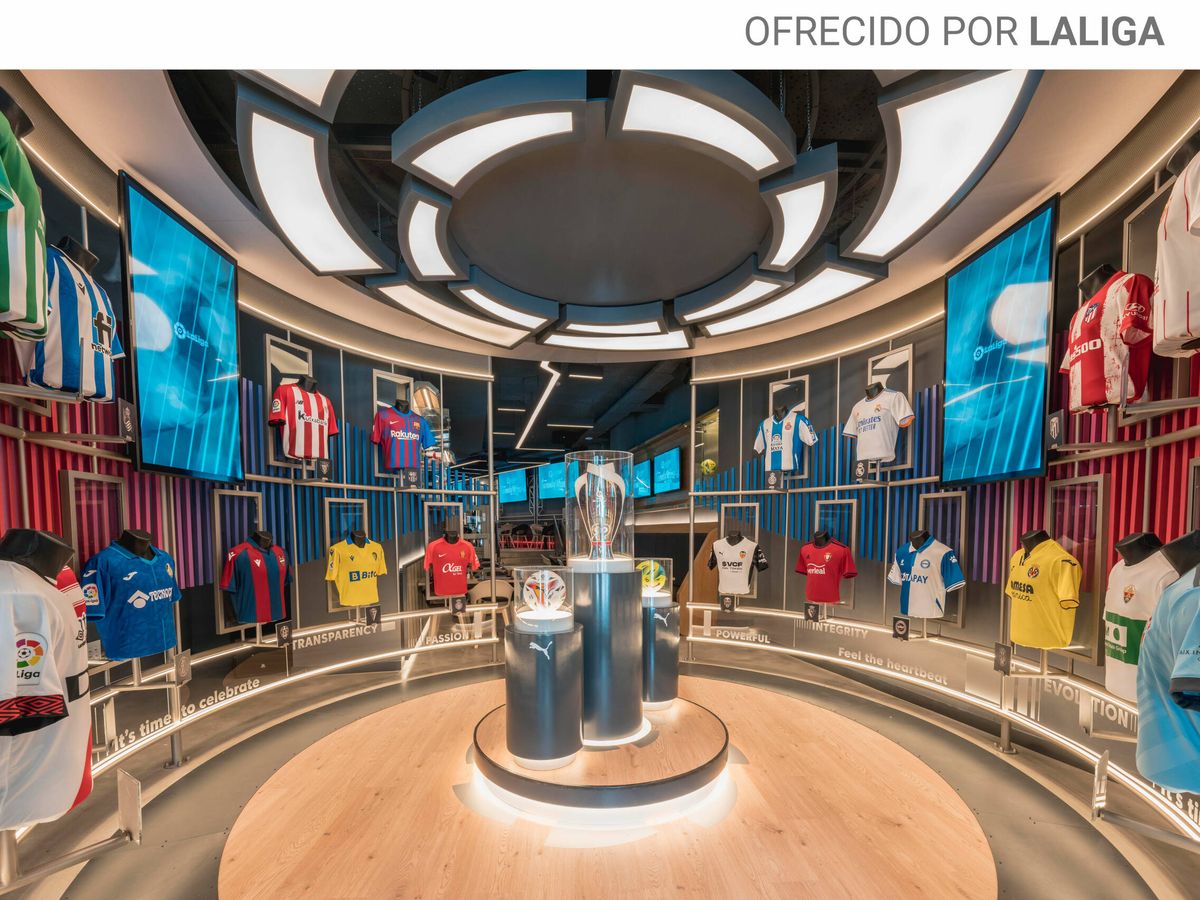 Foto: LaLiga TwentyNine’s dispone de espacios de exhibición con trofeos, camisetas, memorabilia de LaLiga y una zona de gradas. (Fuente: LaLiga)