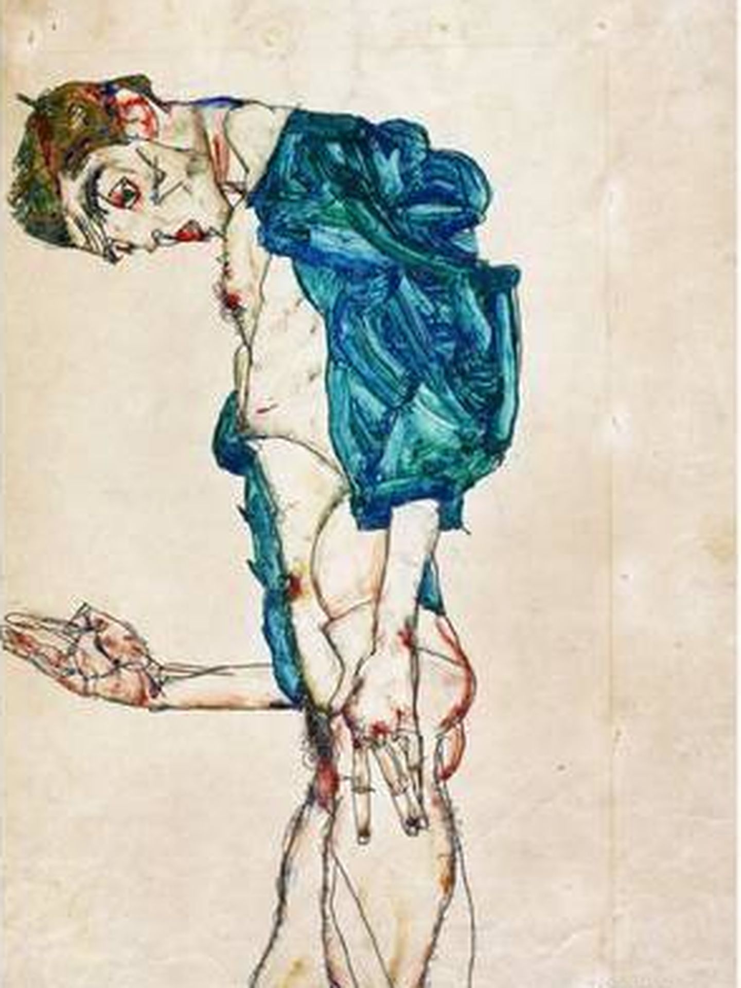Autorretrato de Egon Schiele.