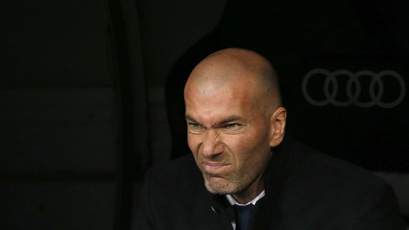Foto: Zinedine Zidane durante el choque ante Las Palmas.