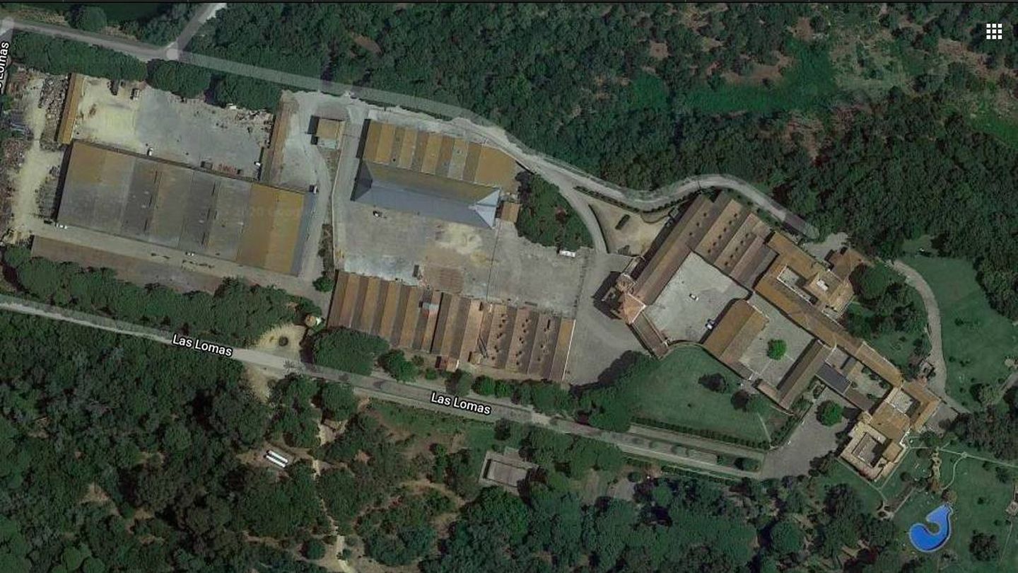 Vista aérea de la finca Las Lomas. (Google Maps)