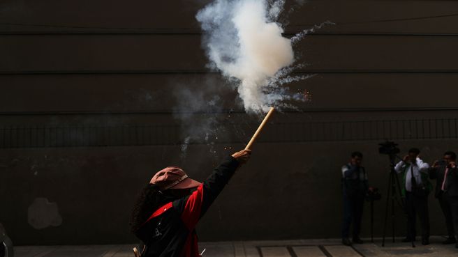 Foto de Maestros protestan en Bolivia