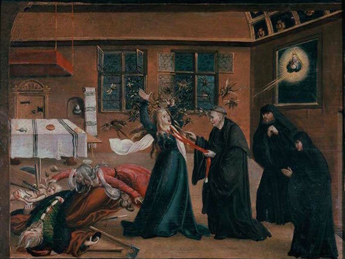 Foto: Cuadro anónimo que escenifica un exorcismo a finales de la Edad Media en Francia. 