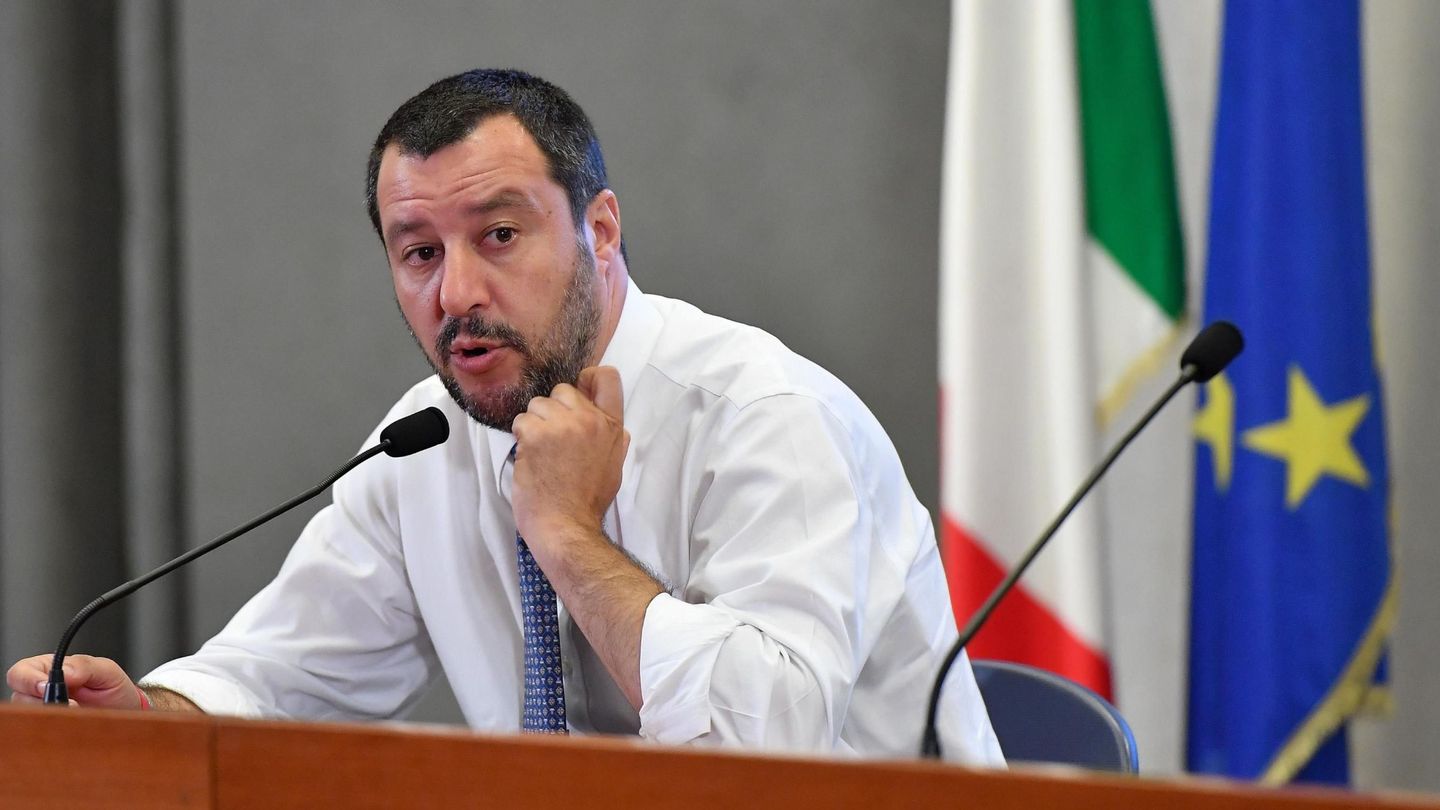 El ministro del Interior italiano y líder de la ultraderechista Liga, Matteo Salvini, en Roma, el pasado 25 de junio. (EFE)