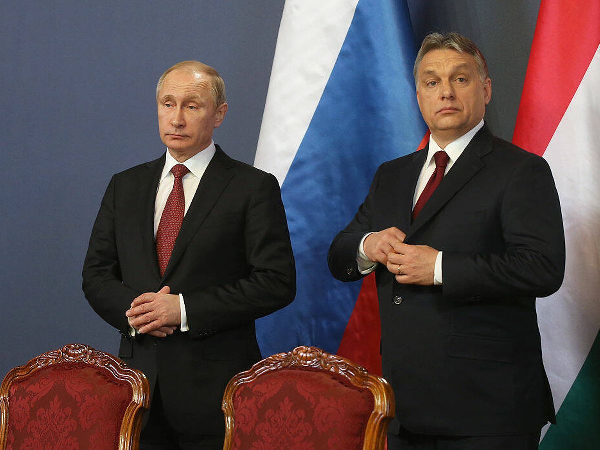 Foto: Imagen de archivo de un encuentro entre Putin y Orbán. (Getty/Sean Gallup)
