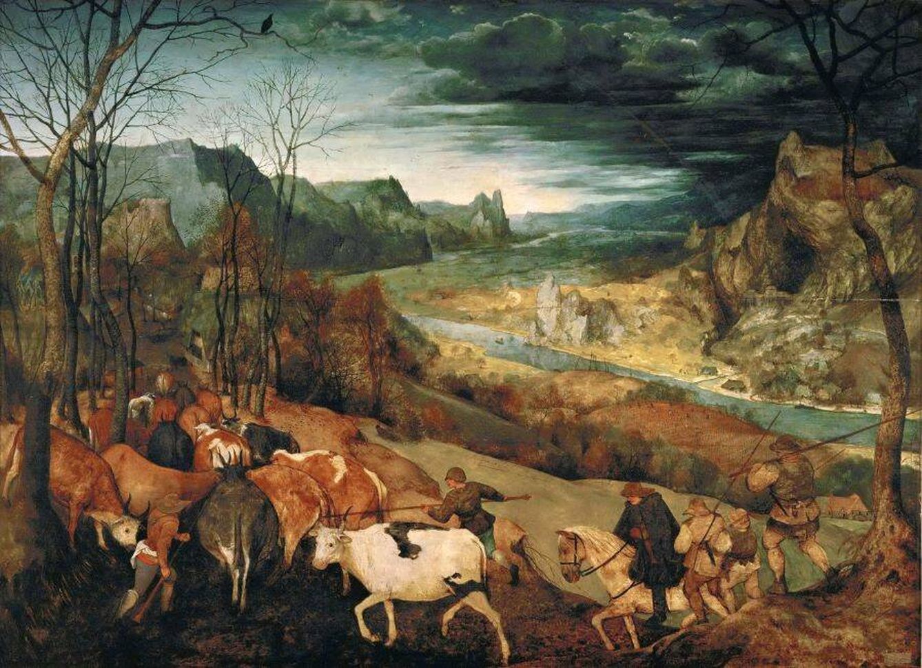Regreso de la manada. Peter Brueghel, el viejo. 1565. Kunsthistorisches Museum