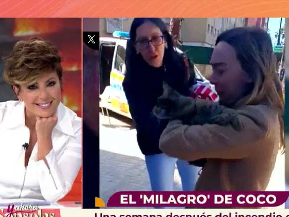 Foto: Andrea, dueña de 'Coco', el gato que ha sobrevivido al incendio de Valencia: "No me lo creo ni yo".(Antena 3)