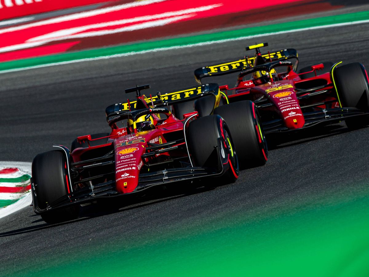 Foto: Leclerc Sainz sorprendieron por la velocidad de F1-75 en Monza, a confirmar aún en carrera (Scuderia Ferrari F1)