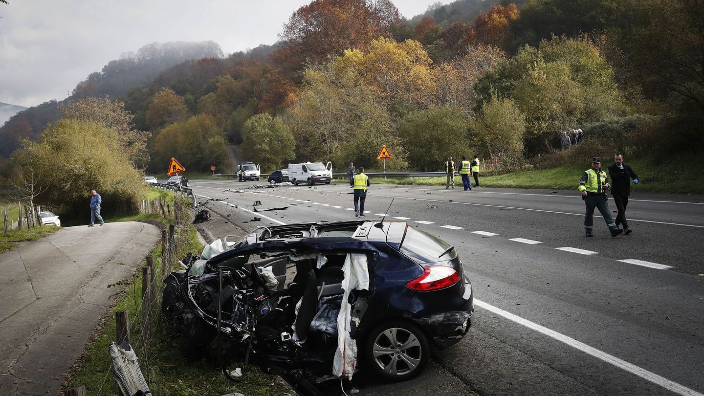 Un accidente de tráfico en Navarra. (EFE)
