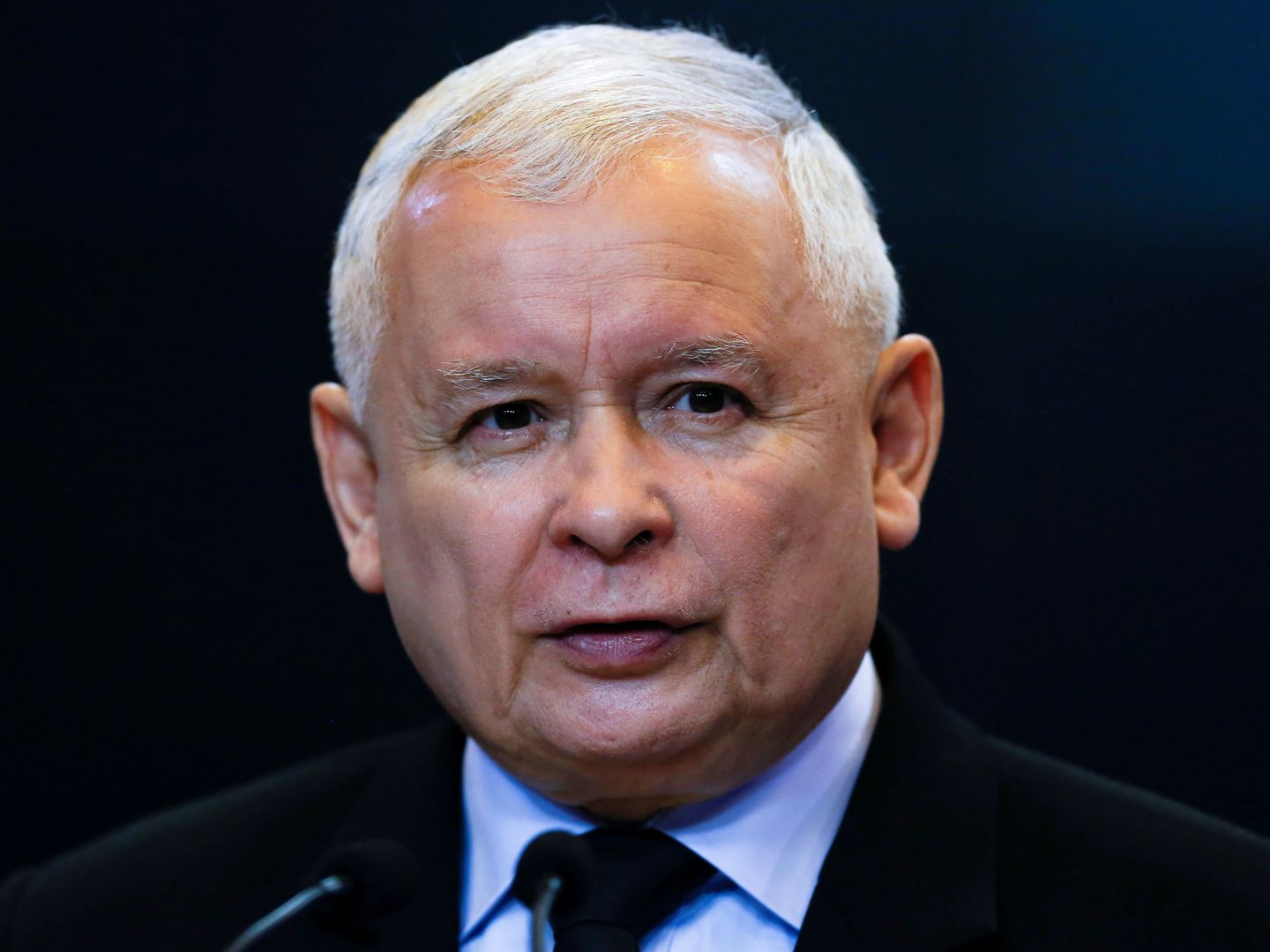 Kaczynski durante una conferencia en Varsovia. (Reuters)