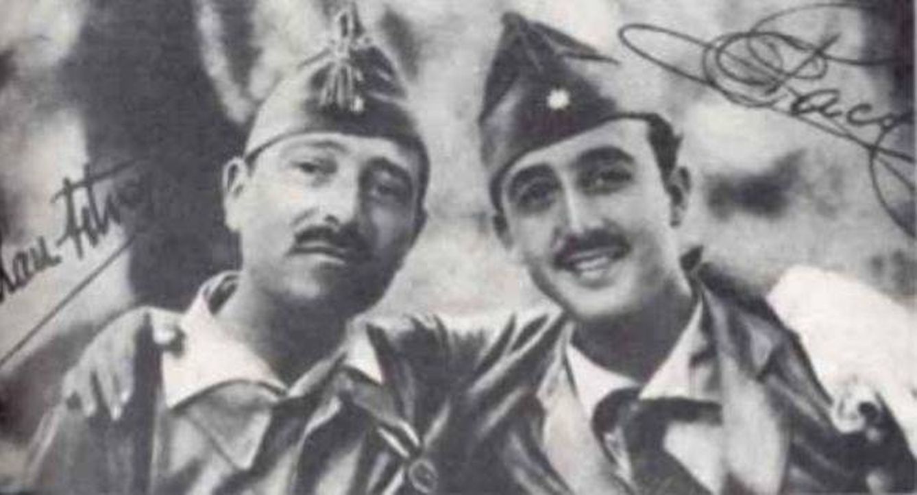 Millán Astray fundador de la legión con Francisco Franco en Marruecos.
