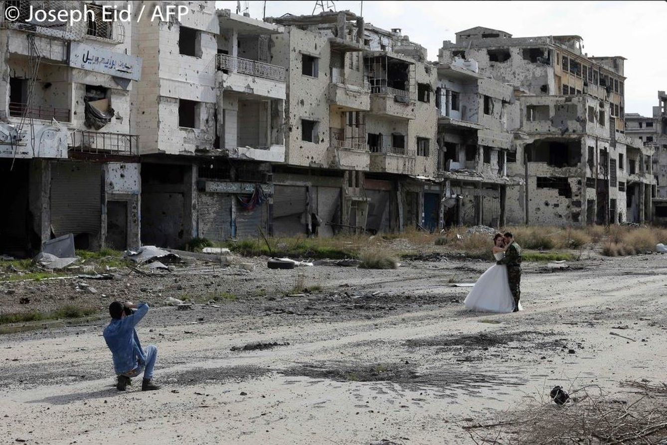 Imagen de Joseph Eid (AFP), en Homs.