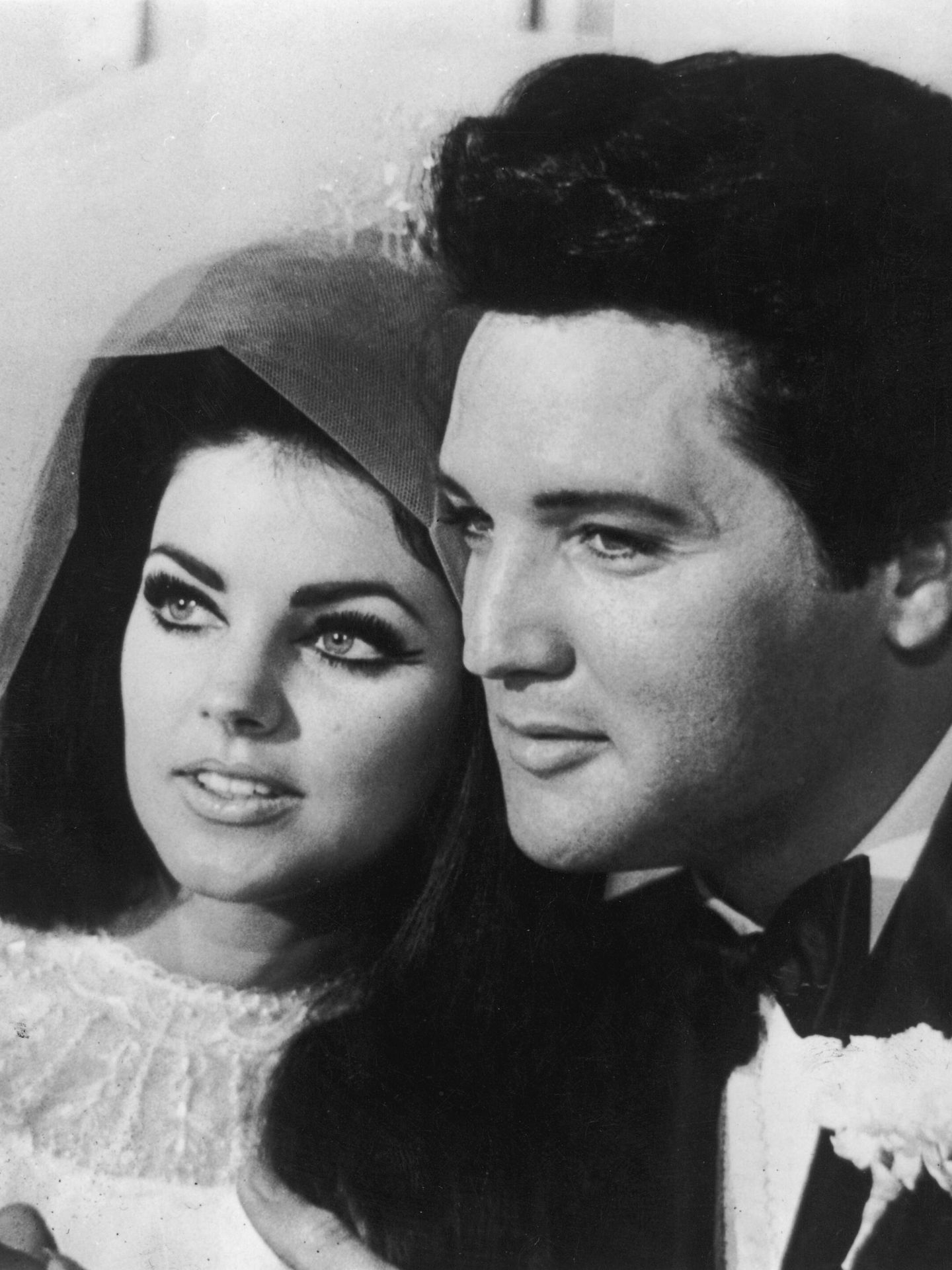 Priscilla y Elvis Presley, en su boda. (Getty/Keystone)