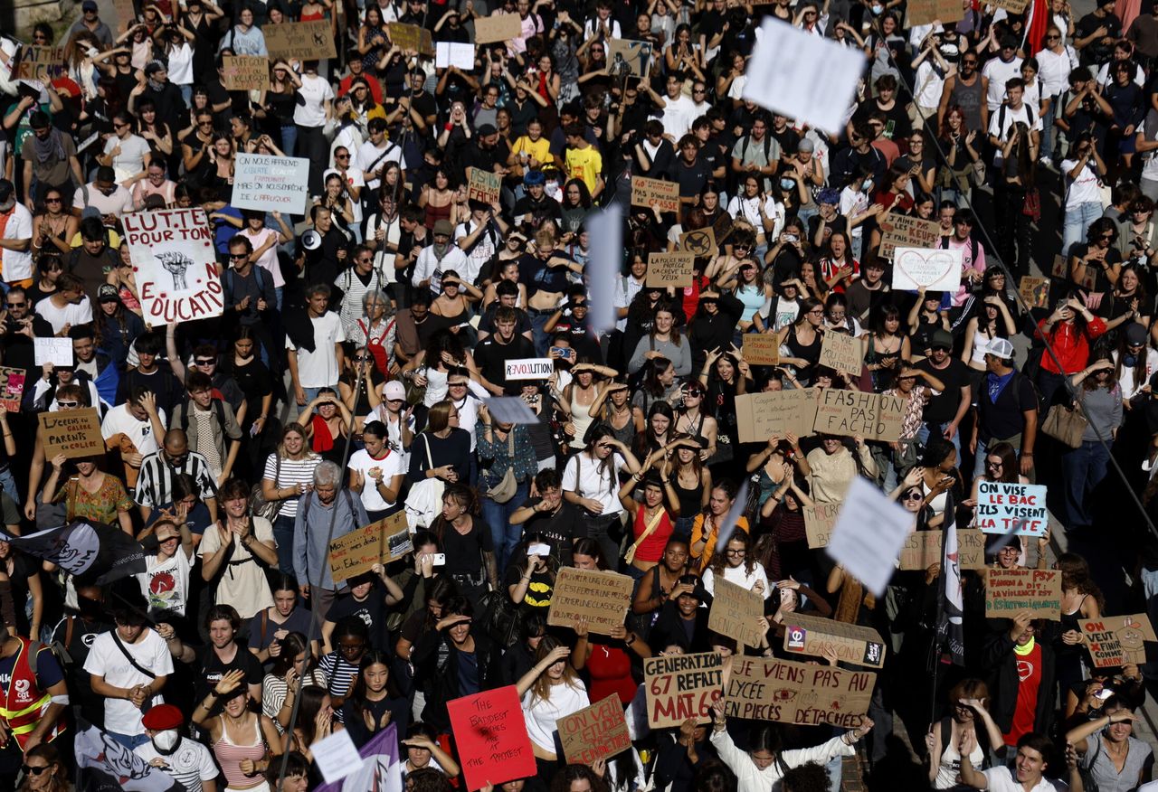 Manifestación de profesores en Madrid (Fuente: EFE)