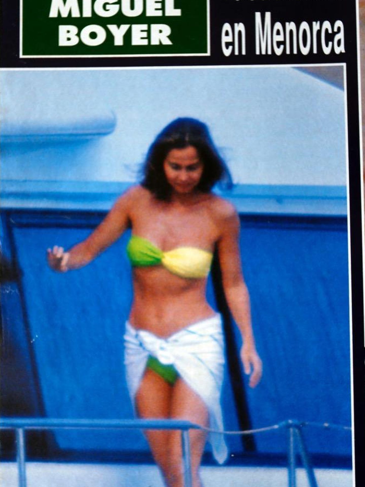 Isabel Preysler en bikini en una publicación de 1993.