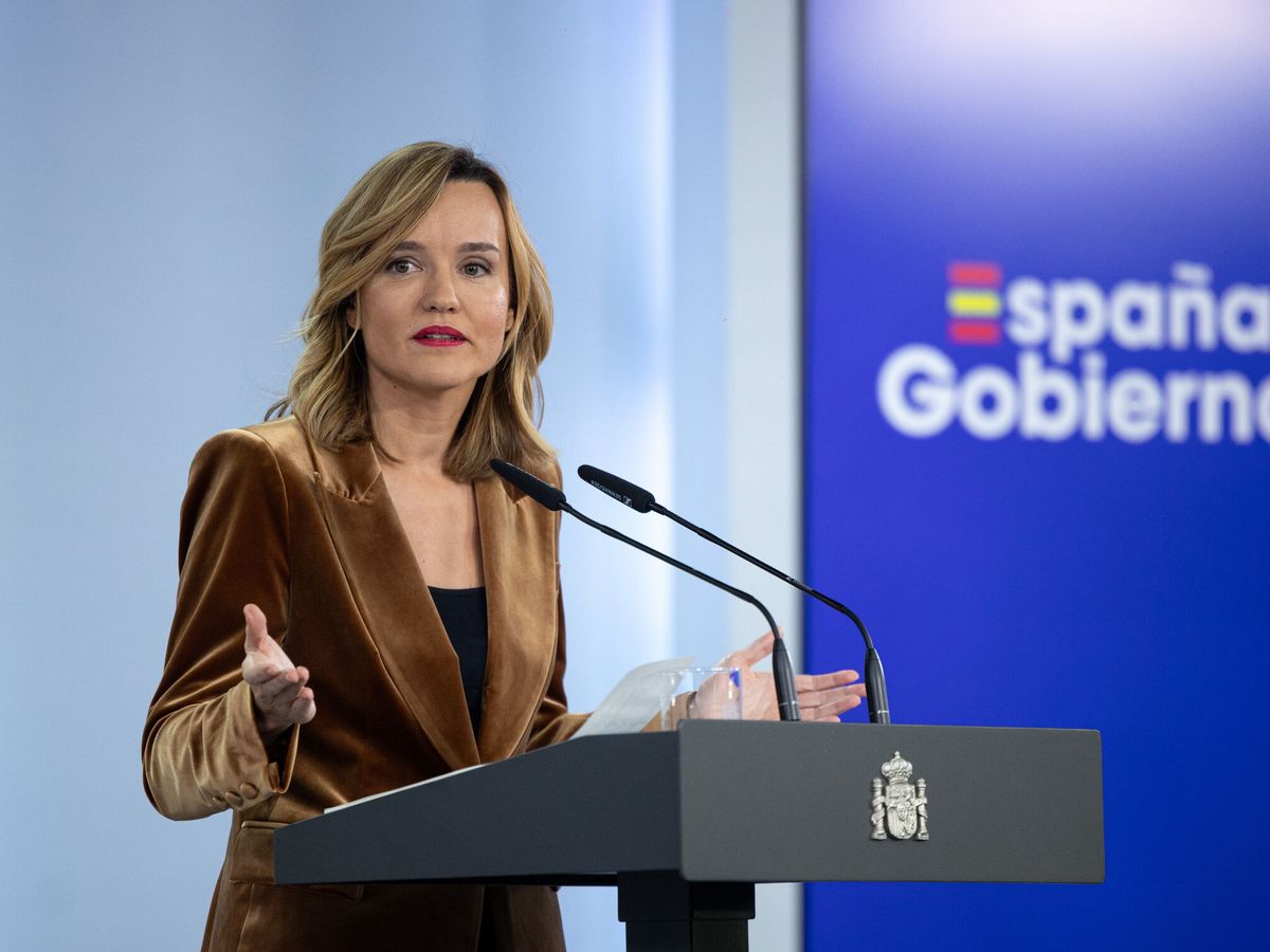 Foto: La portavoz del Gobierno y ministra de Educación, Pilar Alegría. (EFE/Daniel González)