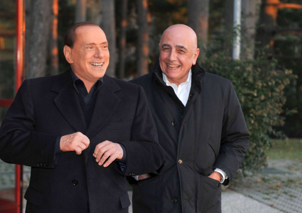Foto: Berlusconi junto a su mano derecha, Galliani (Imago).