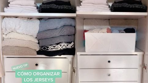 Cómo organizar los jerseys de invierno y ahorrar espacio en el armario con este truco