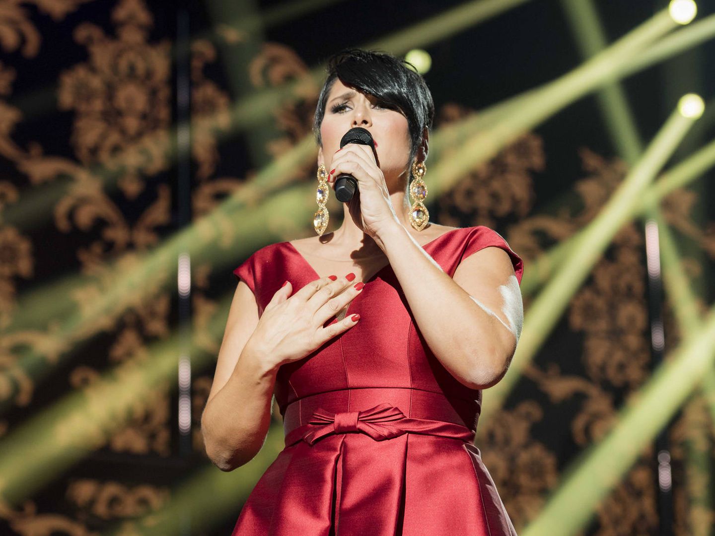 Rosa López actuó en la primera gala de 'OT 2017'.