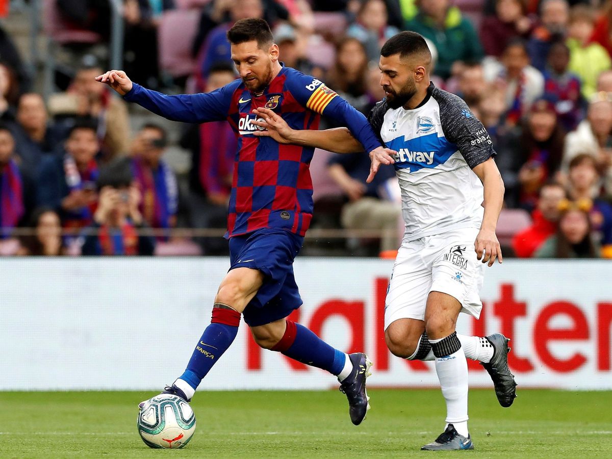 Foto: Imagen de Messi en el último partido del Barcelona en 2019, la victoria ante el Alavés. (EFE)