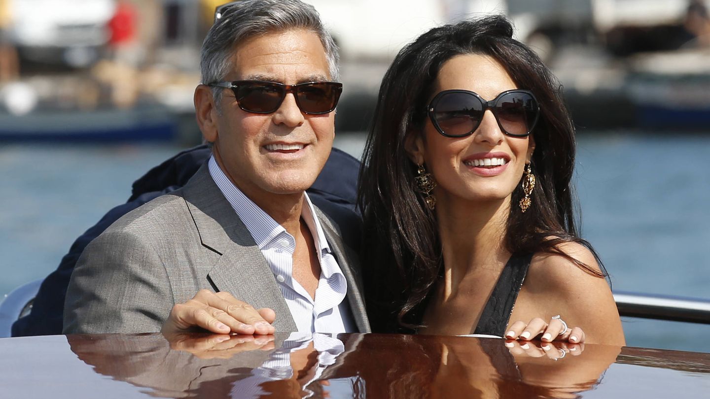 George Clooney y Amal en Venecia. (Gtres)