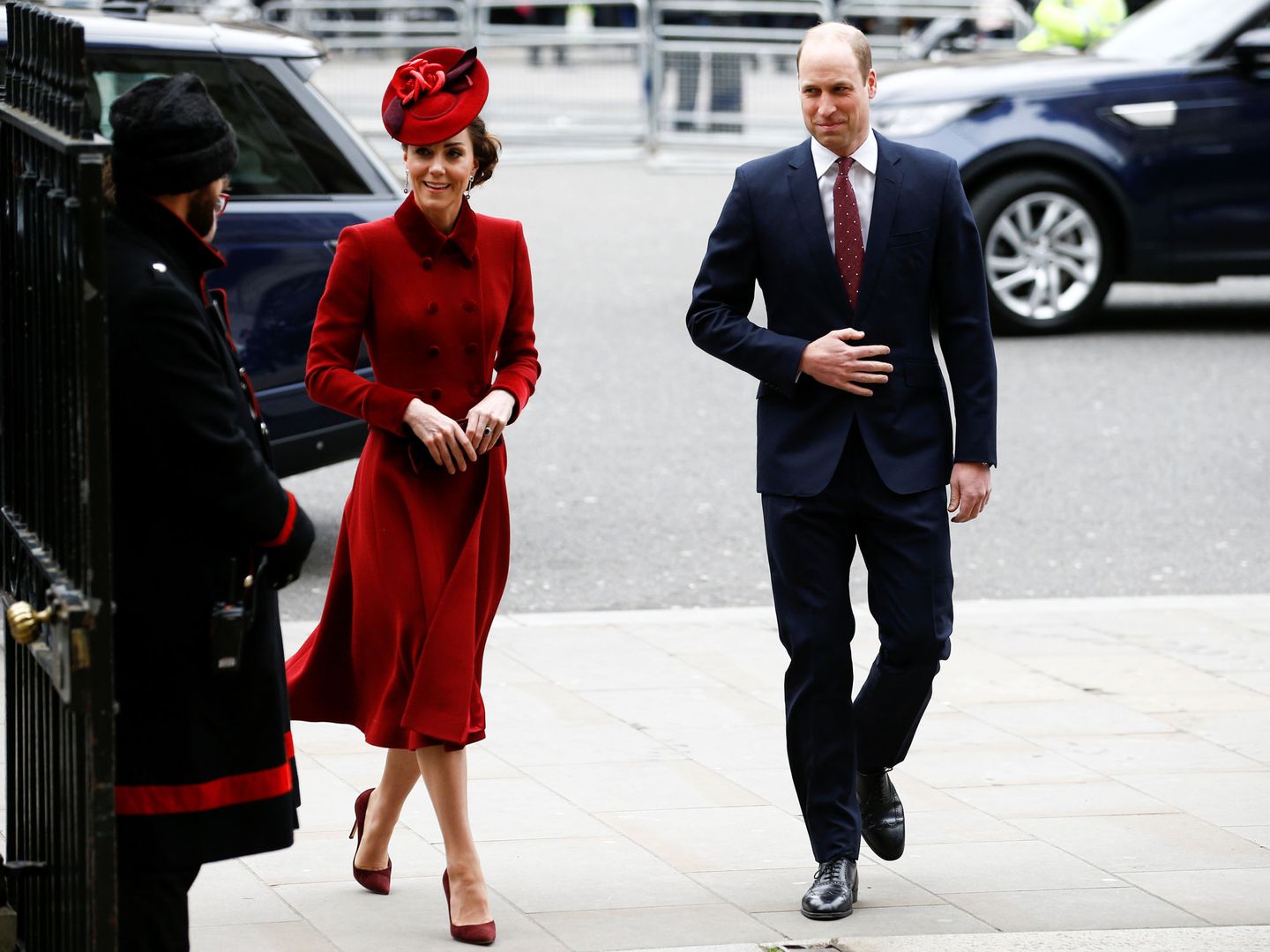 Los duques de Cambridge, a su llegada. (Reuters)