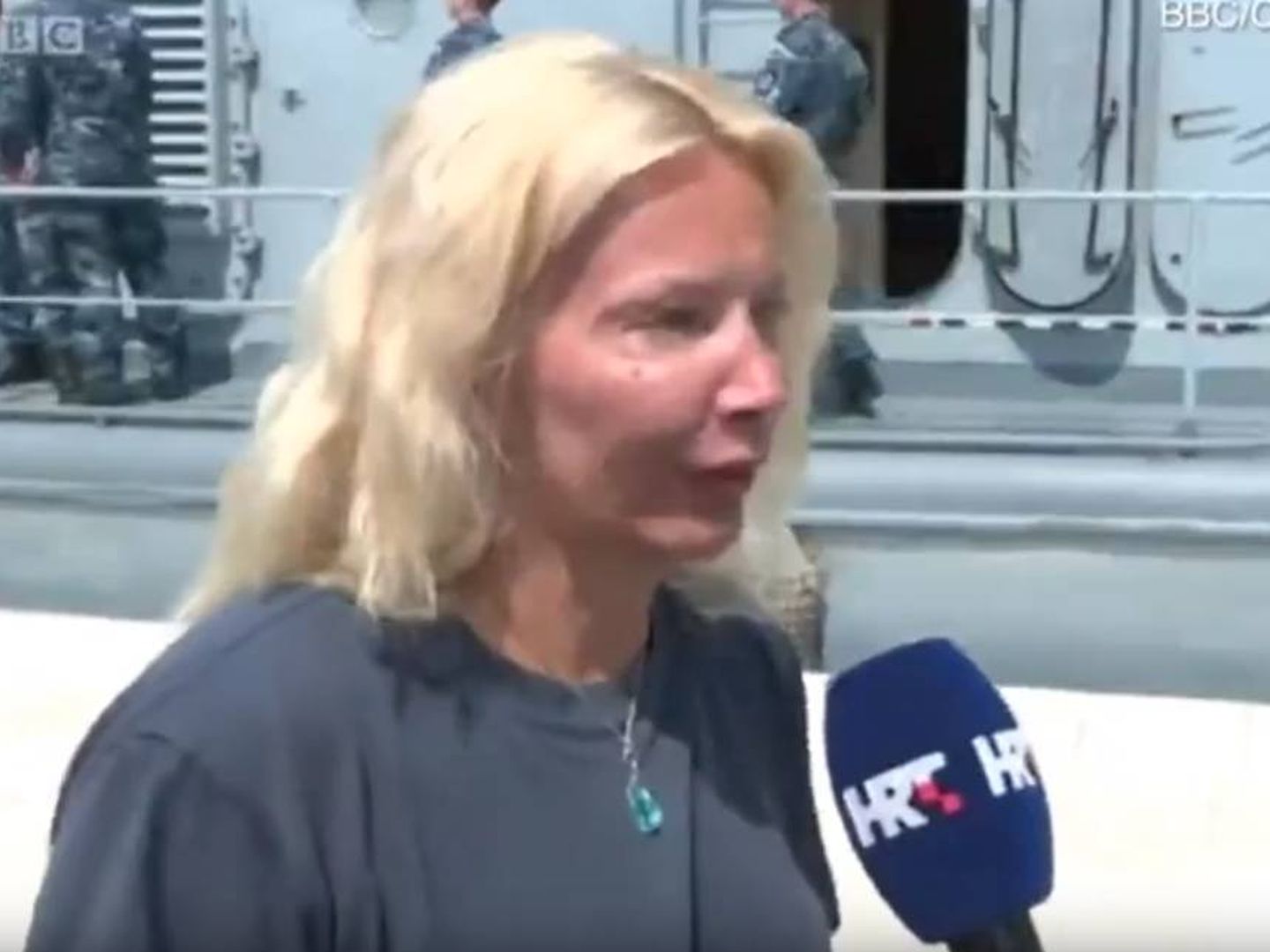 La británica que fue rescatada tras caer de un crucero. (Foto: BBC)