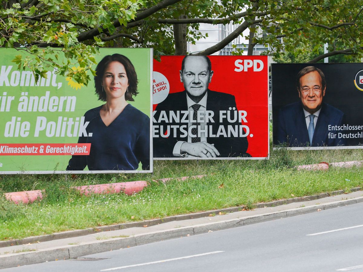Foto: Carteles electorales de los principales candidatos alemanes. (EFE)