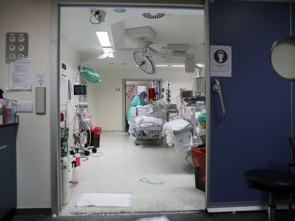 Foto: Imagen de un hospitalizado por covid-19 en La Paz. (Reuters/Pérez)