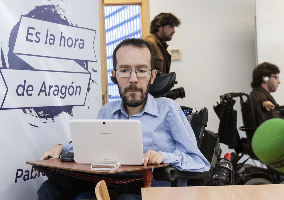 Foto: Pablo Echenique, candidato alternativo al equipo apadrinado por Pablo Iglesias en las elecciones para la ejecutiva autonómica de Aragón. (EFE)