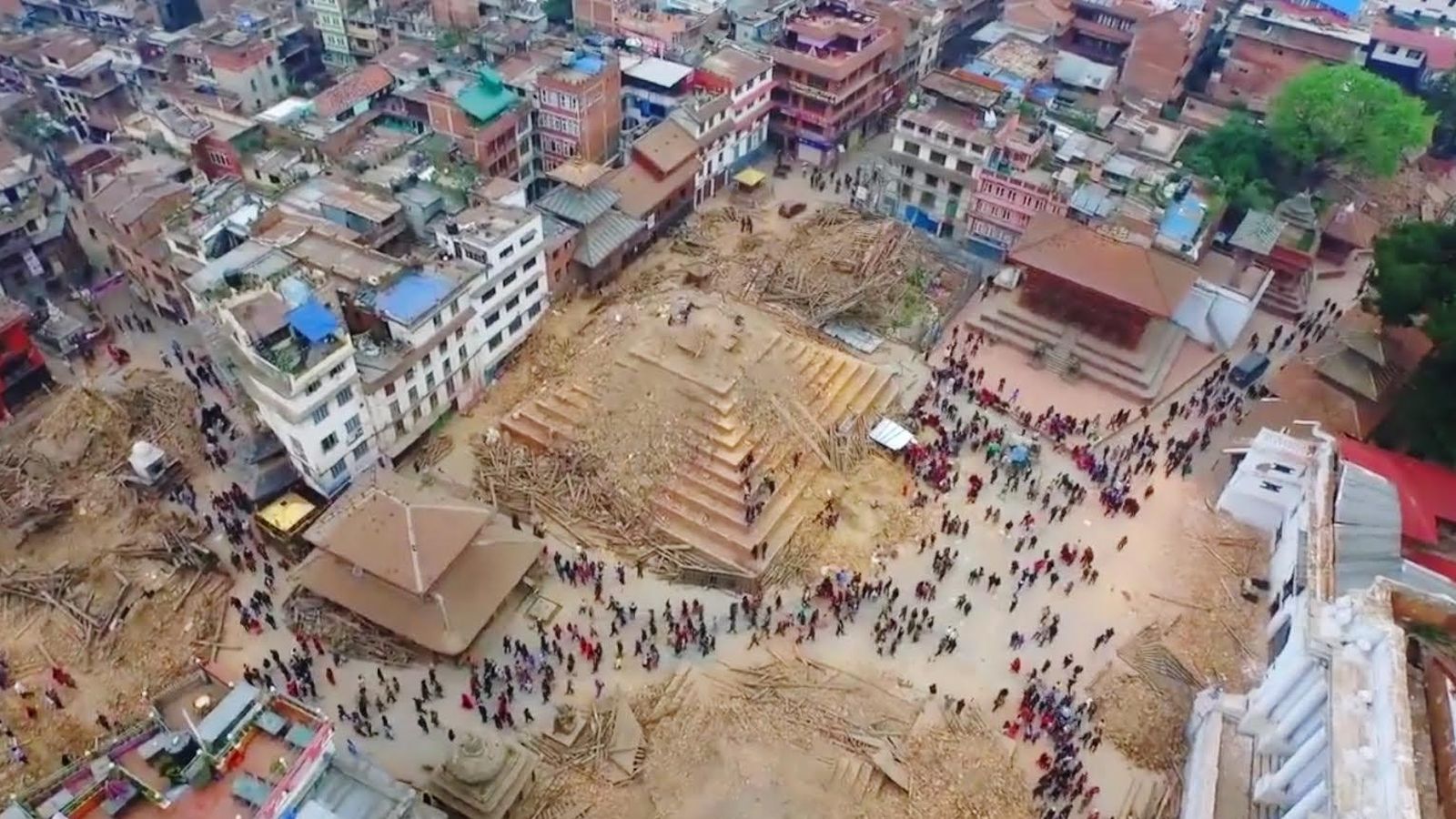 Foto: La devastación del terremoto de Nepal, desde un drone:  Facebook de Kishor Rana
