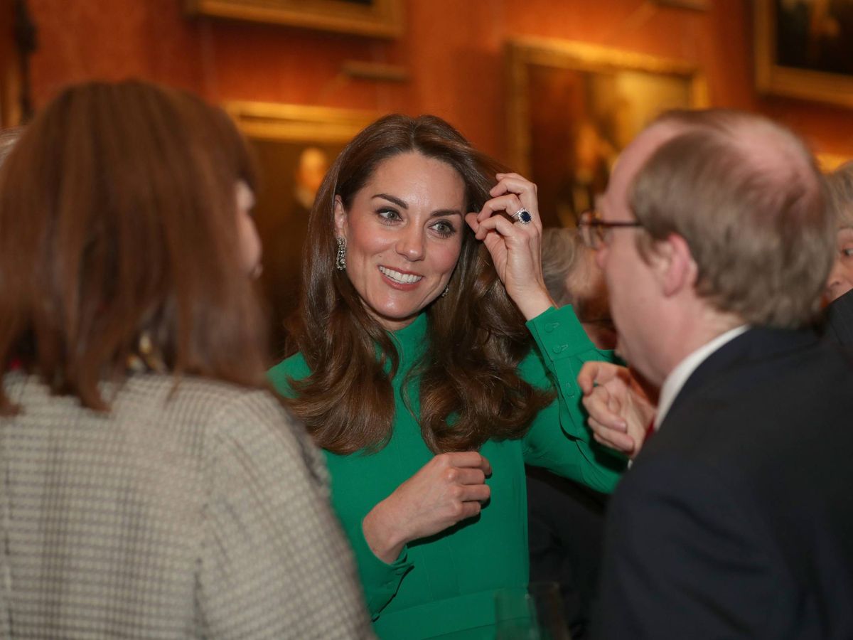 Foto: Kate Middleton, este martes en Buckingham. (Cordon Press)