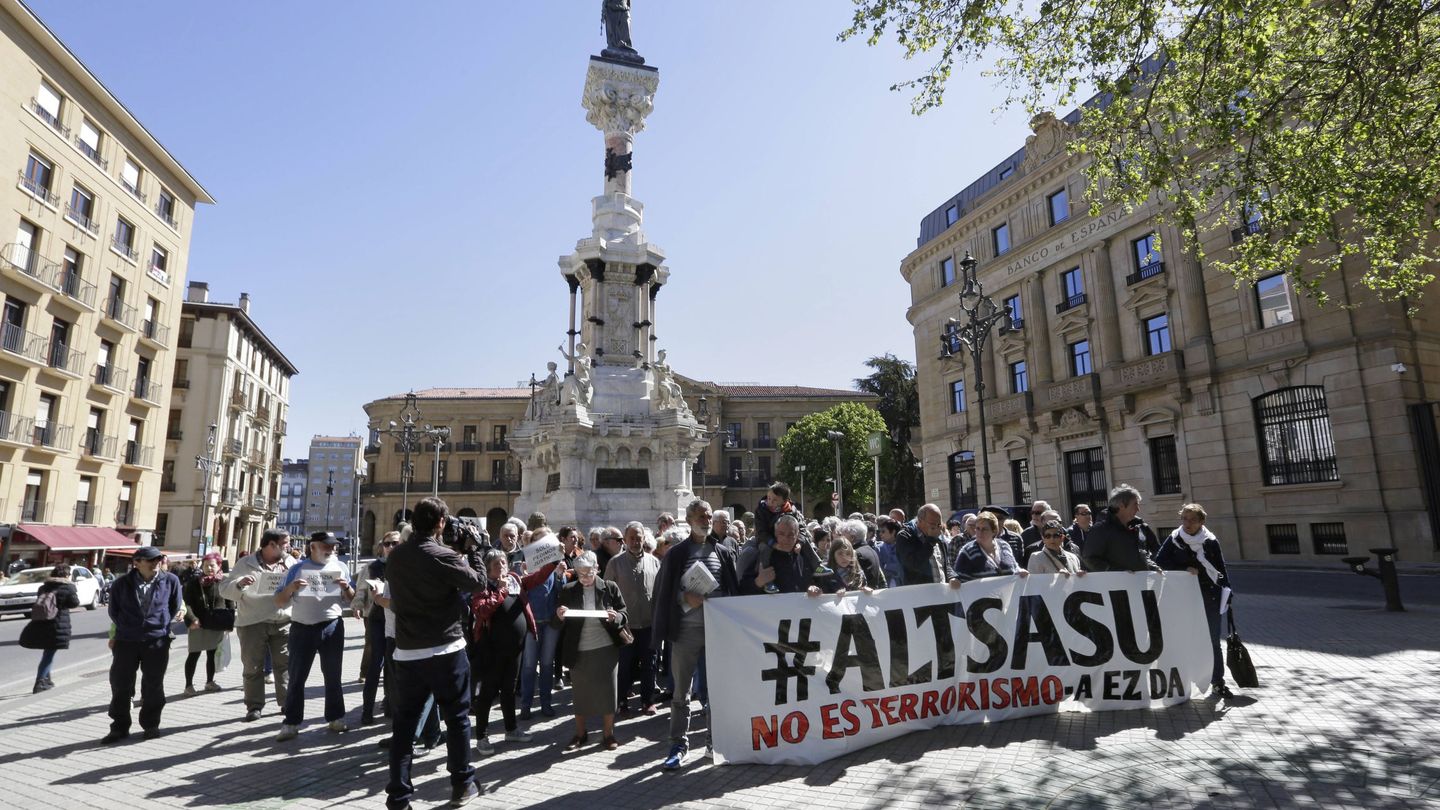 Una manifestación en Pamplona contra los cargos imputados a los de Alsasua (EFE)