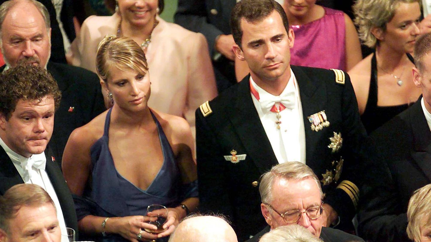 Eva Sannum y el entonces príncipe Felipe en agosto de 2001, durante la boda de Haakon y Mette-Marit. (Imagen de archivo)