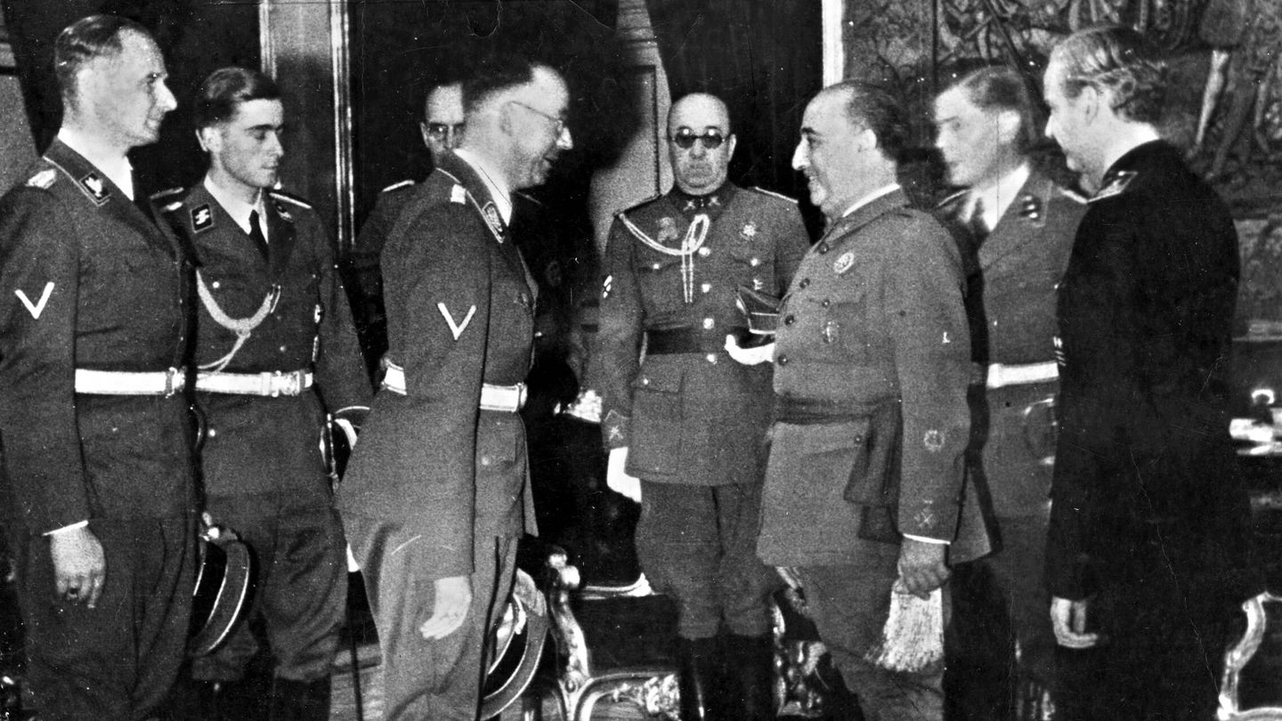 Heinrich Himmler y Francisco Franco en Madrid en 1940