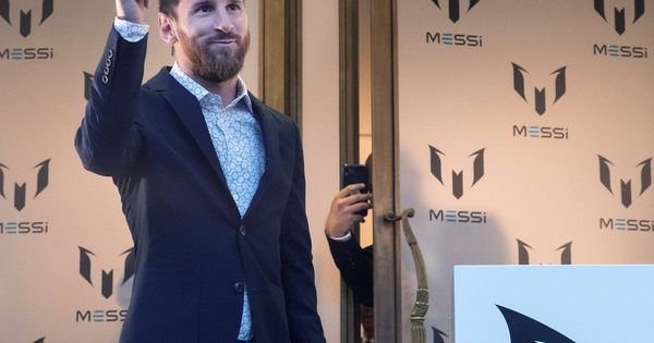 Foto: Leo Messi, en la presentación de su línea de ropa. (EFE)