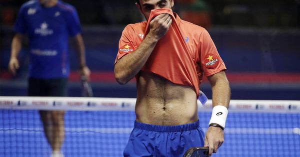 Foto: Pablo Lima, durante su partido de cuartos. (World Pádel Tour)
