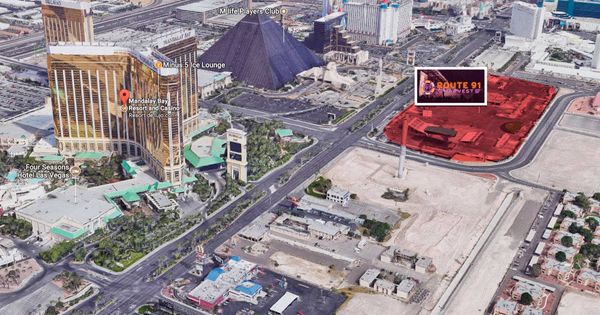Foto: Distancia desde el hotel de Las Vegas hasta el festival del tiroteo (Google Maps)