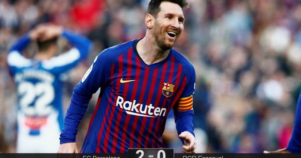 Foto: Messi marcó los dos goles de la victoria del Barcelona ante el Espanyol. (EFE)
