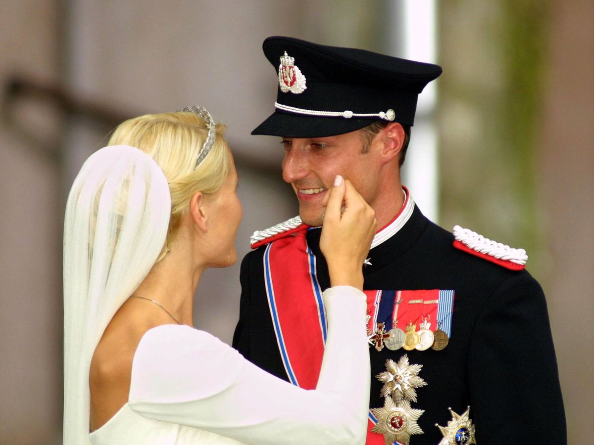Foto: Haakon y Mette-Marit, el día de su boda. (Getty)