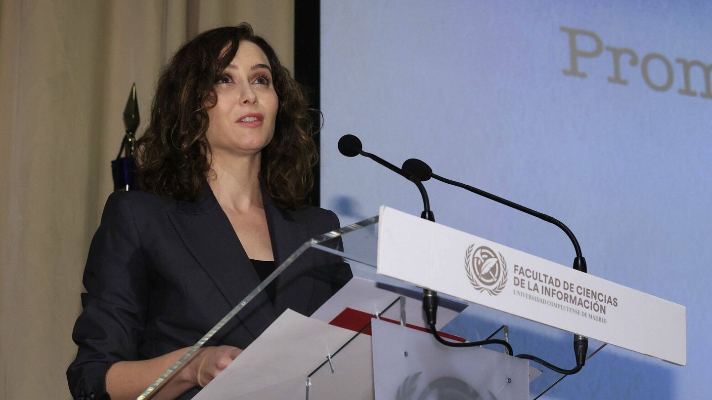 Isabel Díaz Ayuso, durante su discurso. (EFE/Zipi Aragón)
