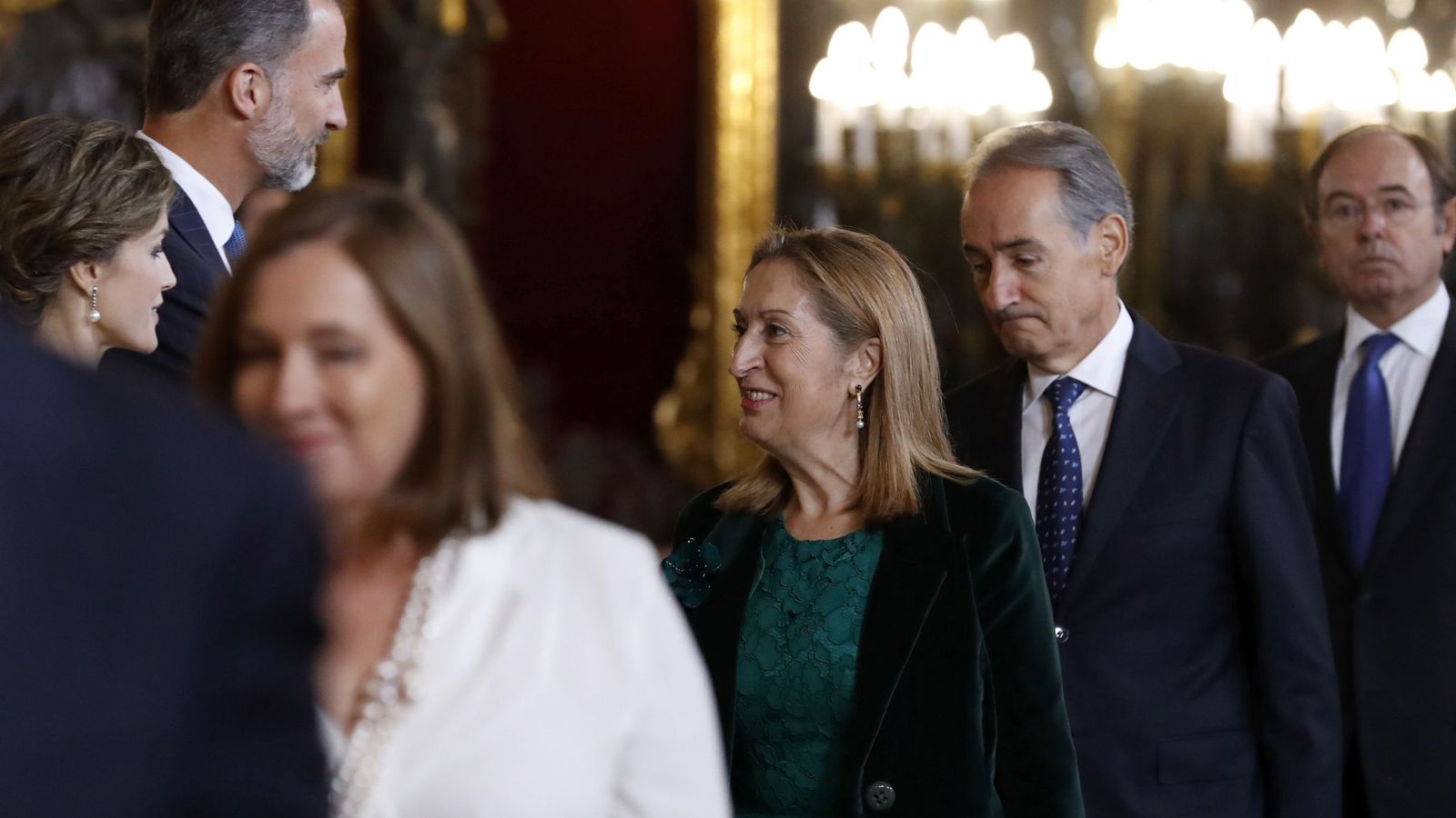 Foto: La presidenta del Congreso, Ana Pastor, durante el besamanos en el Palacio Real. (EFE)