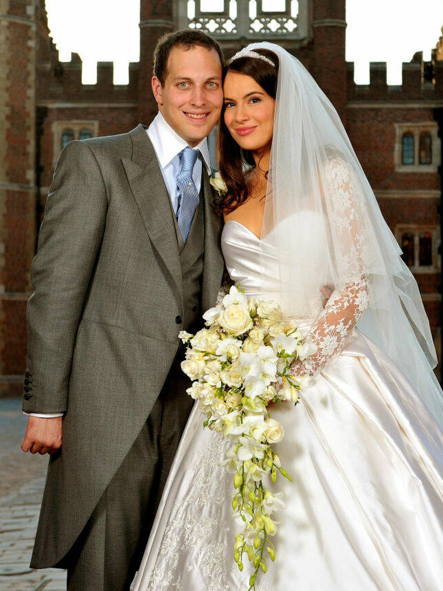 Sophie Winkleman en su boda con lord Frederick Windsor en 2009. (Getty Images)