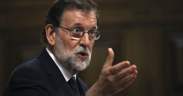 Foto: El presidente del Gobierno, Mariano Rajoy, durante su intervención en el debate de moción de censura (EFE)