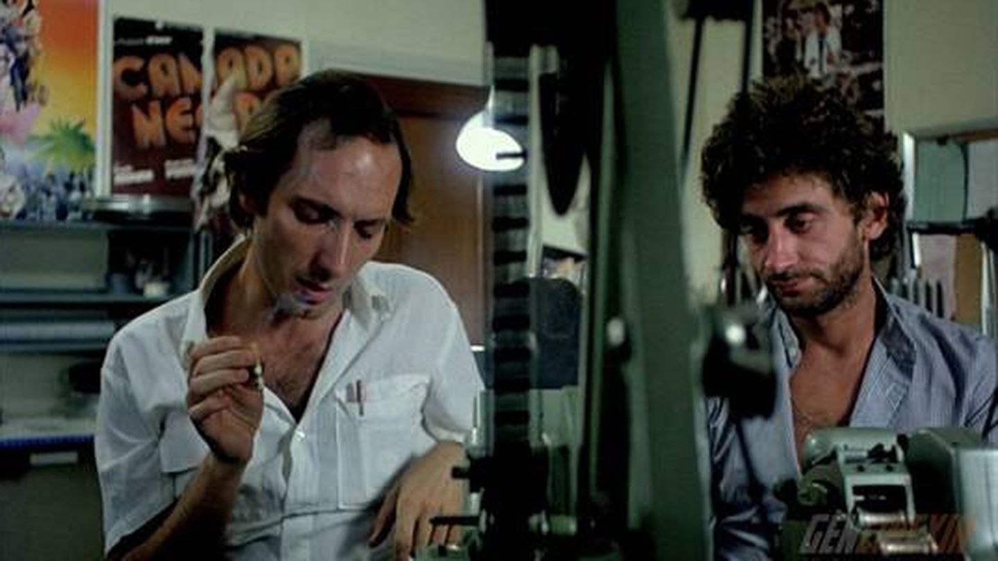 Eusebio Poncela y Antonio Gasset en una escena de 'Arrebato'. (Filmin)
