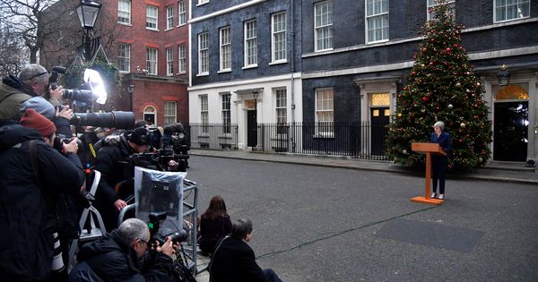 Foto: La primera ministra británica, Theresa May, durante su comparecencia ante los medios en Londres. (Reuters)