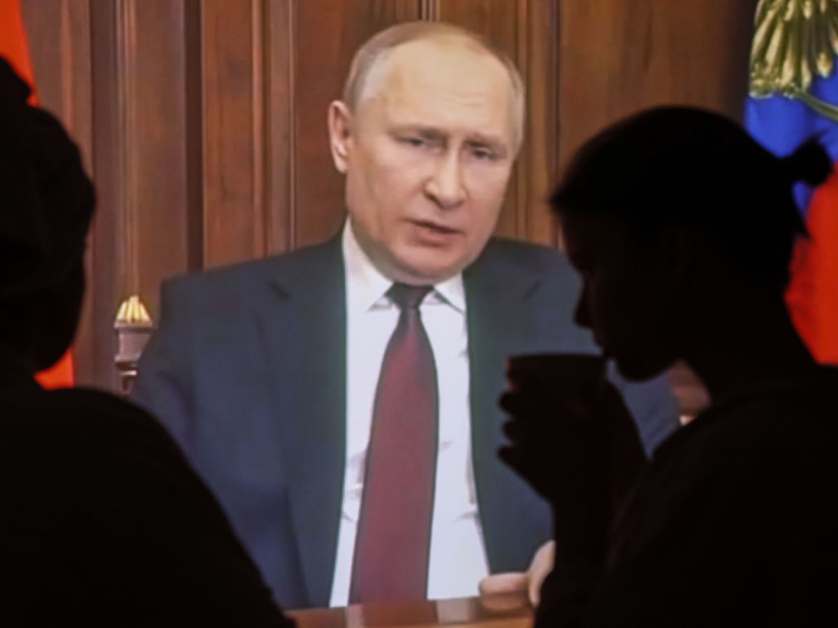 Foto: Discurso televisado especial de Vladimir Putin. (EFE/Sergei Ilnitsky)